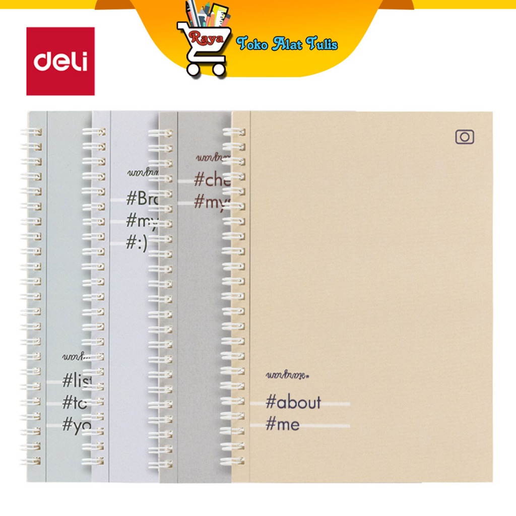 

Deli Spiral Notebook A5 60sheets EN060