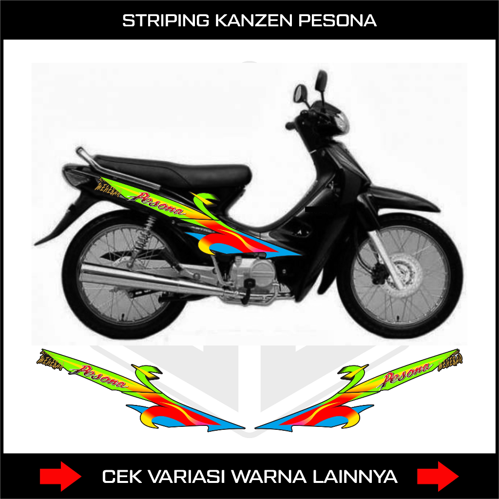 STRIPING STICKER SUPRA OLD KANZEN PESONA /DECAL VARIASI HONDA PESONA KANZEN