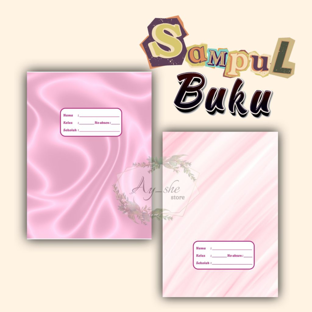 

[5 Lembar] Sampul Buku Pinky