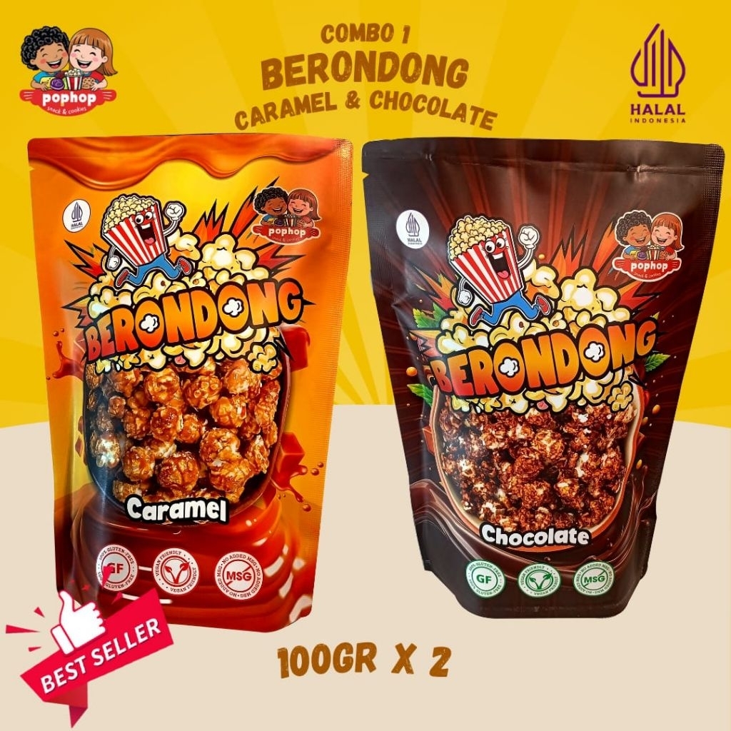 

Combo 1 (Caramel & Chocolate) - 2 Rasa Camilan Crispy Popcorn Jamur