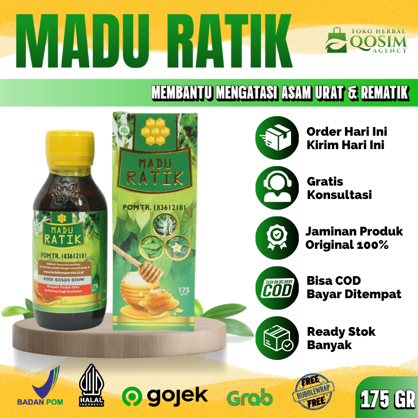 Madu Ratik Herbal Untuk Atasi Asam Urat Rematik Kesemutan & Nyeri Sendi Original