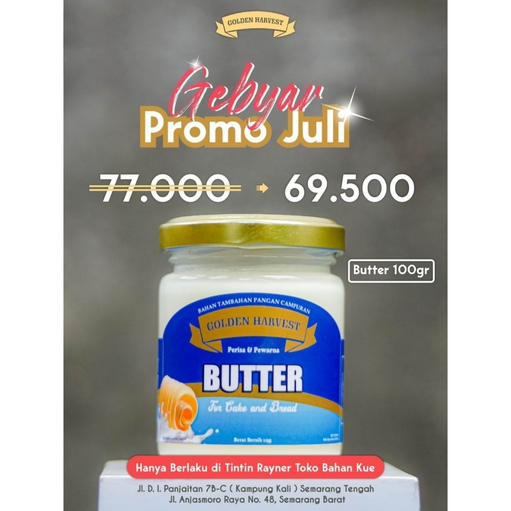 

PROMO BUTTER PASTE GOLDEN HARVEST 100GR