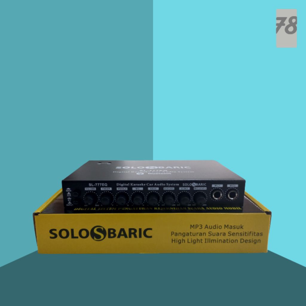 Bluetooth Preamplifier Equalizer Mobil Karaoke Solobaric SL -777EQ