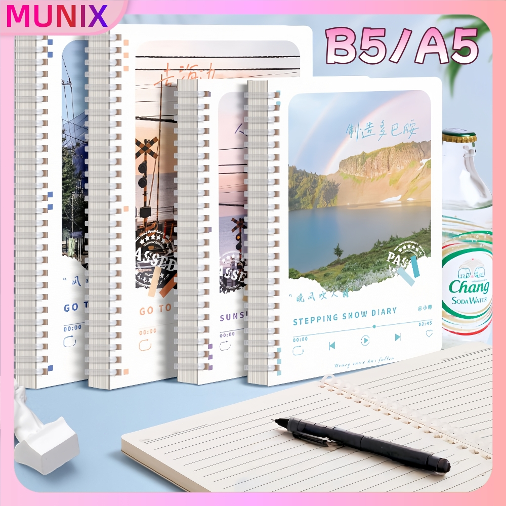 

【COD/Ready】Buku Catatan A5/B5-Spiral Lembut&Kertas Tebal-Sampul Cantik untuk Kantor/Sekolah