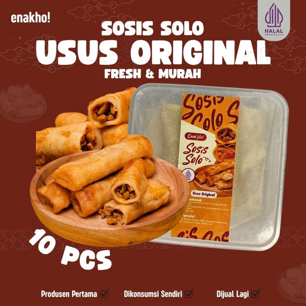 

ENAKHO Sosis Solo Usus Original isi 10 Pcs Frozen Food Halal