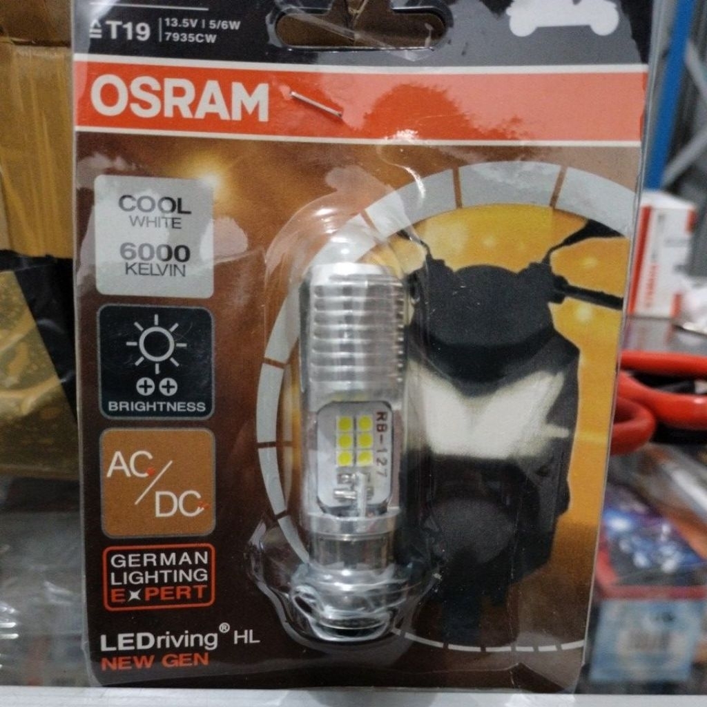 dop bohlam lampu depan LED OSRAM h6 t19 motor bebek,matic, injeksi kaki 1,grand, Supra fit new, kari