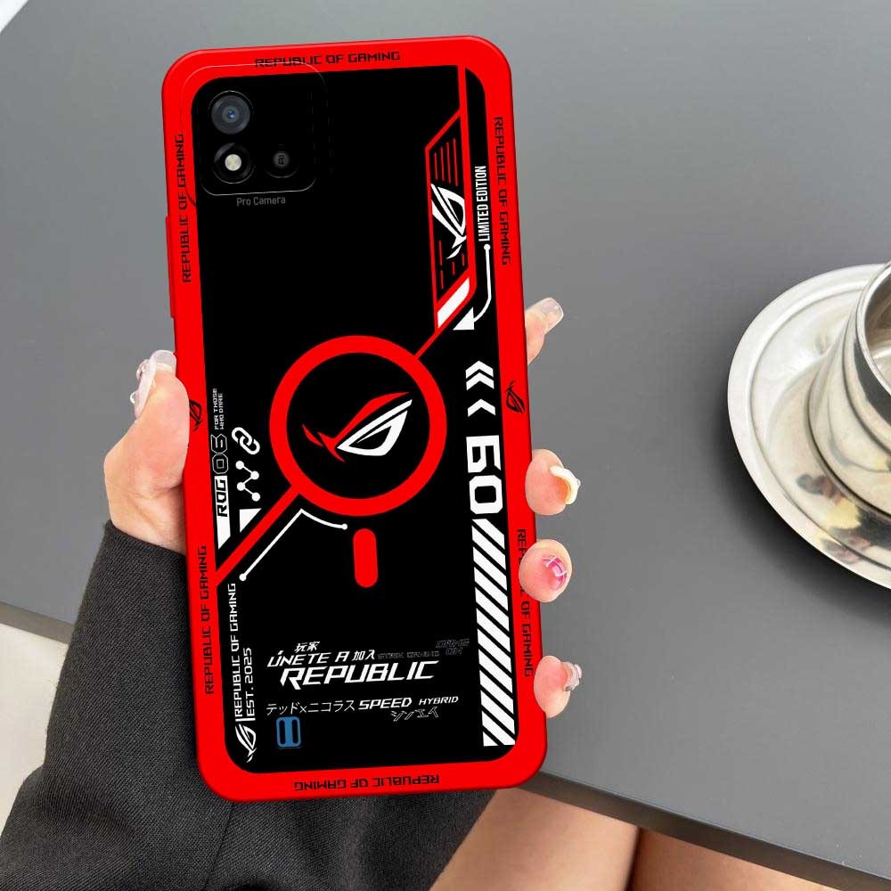 Softcase Untuk Realme C20/C11 2021/Realme Narzo 50i Motif ROG Game, Cassing Handphone, Pelindung HP,