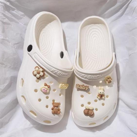 Premium Komin Sandal Kodok Sepatu Karet Wanita Wedges Wanita Sandal Pesta Wanita Sandal Lucu