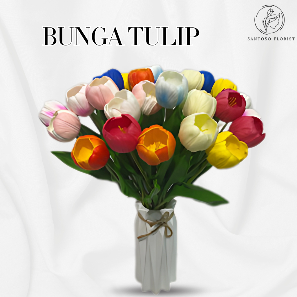Bunga Tulip Latex  Jumbo Artificial Tulip Palsu Plastik Bunga Tulip Latex Premium / CZ-169L