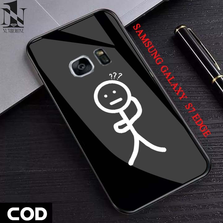 Casing Case Hp Glosy Samsung Galaxy S7 Edge  [stickmen] Aneka casing, case, kondom hp, custom case, 