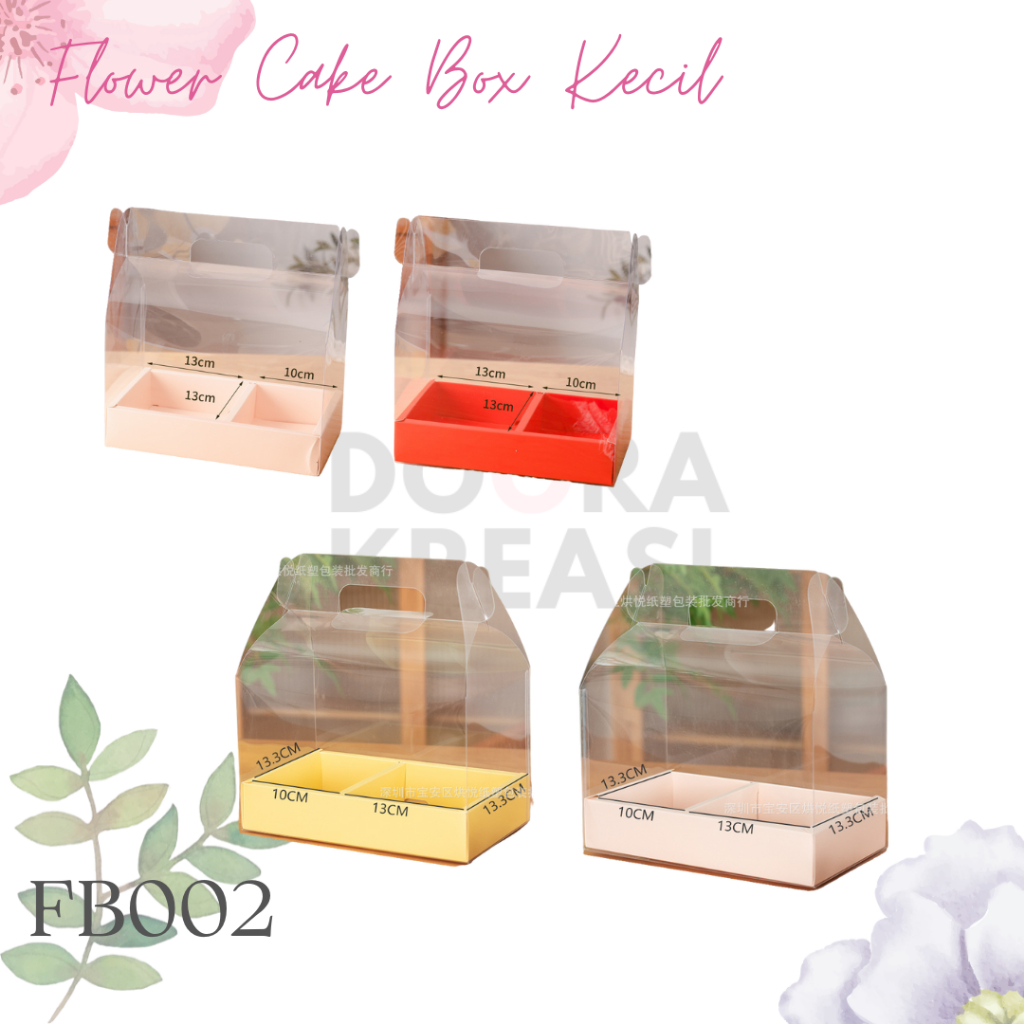 

Transparent Flower Box / Flower Cake Box / Kotak Bunga kue (small)