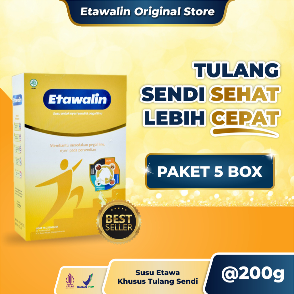 

ETAWALIN 5 BOX - Susu Kambing Etawa Suplemen Atasi Masalah Tulang & Sendi Herbal Alami Asli
