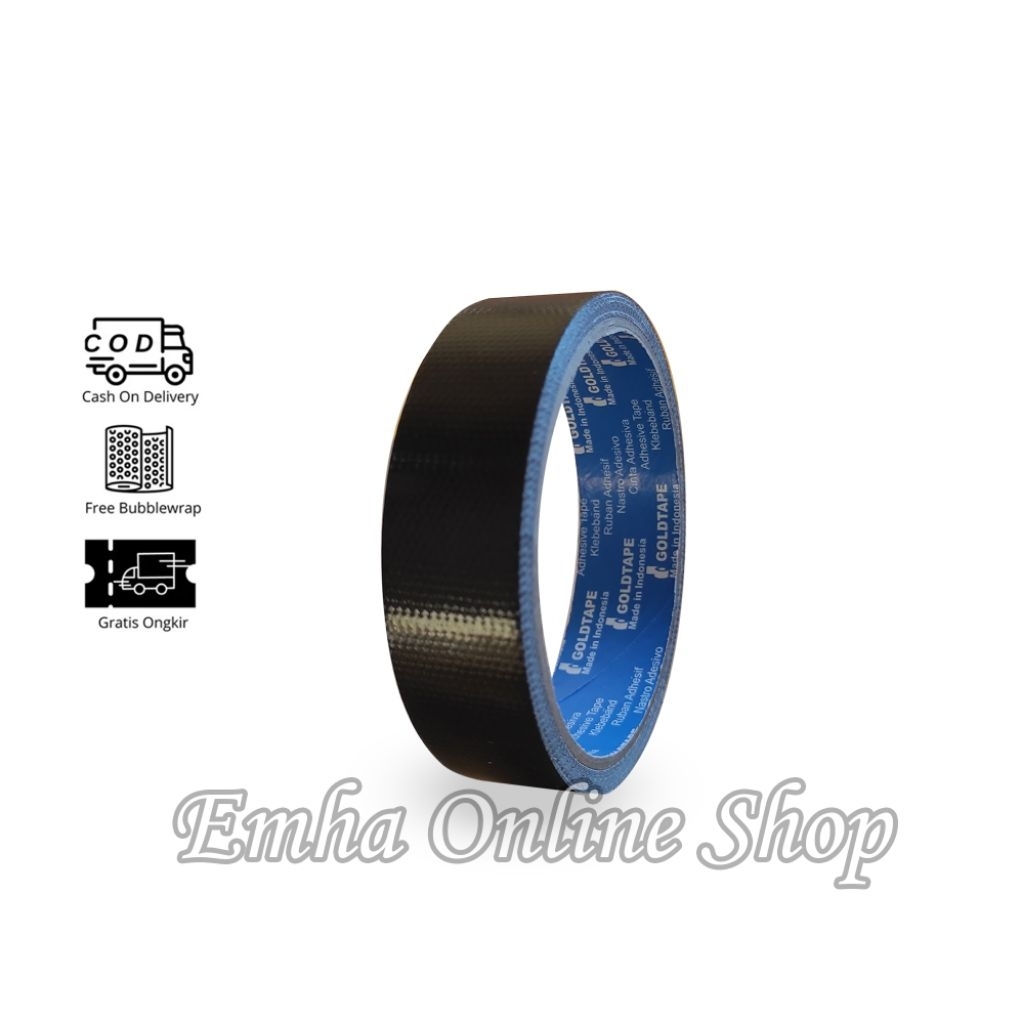 

Lakban Kain Gold Tape Cloth Warna Hitam - Model Terbaru