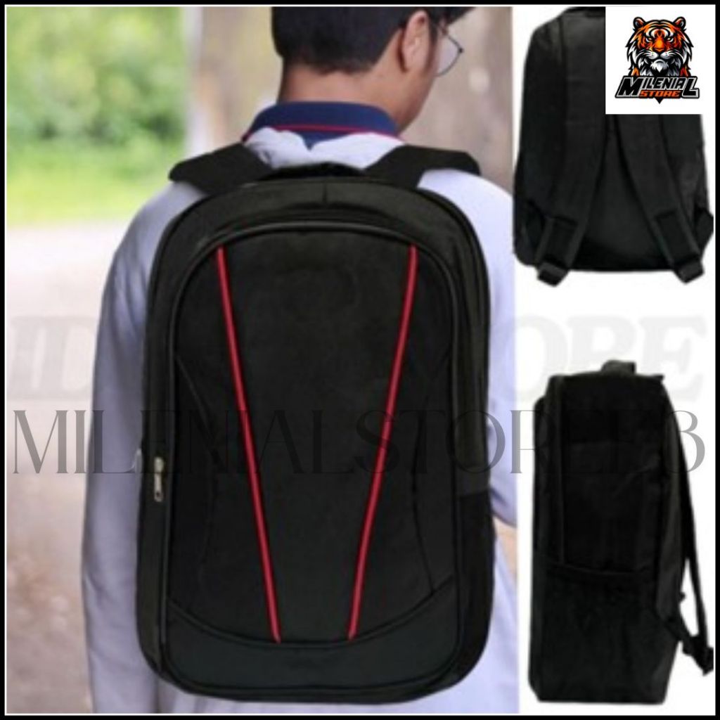 Tas Ransel Pria Ukuran Besar Tas Ransel Sekolah Anak SMP SMA Bahan Nilon Termurah Terlaris Medan