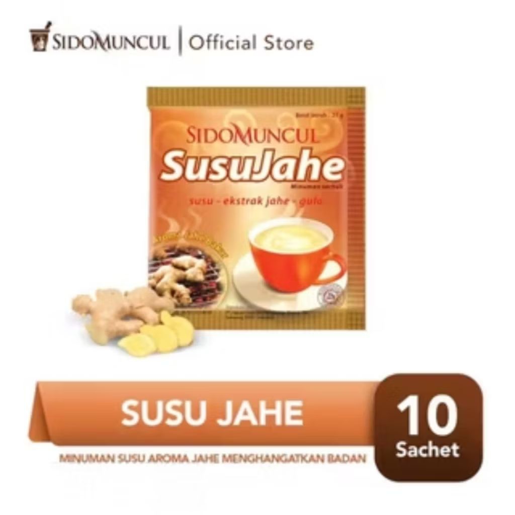 

(1 RENCENG ISI 10 SACHET) SUSU JAHE SIDOMUNCUL 26GRAM