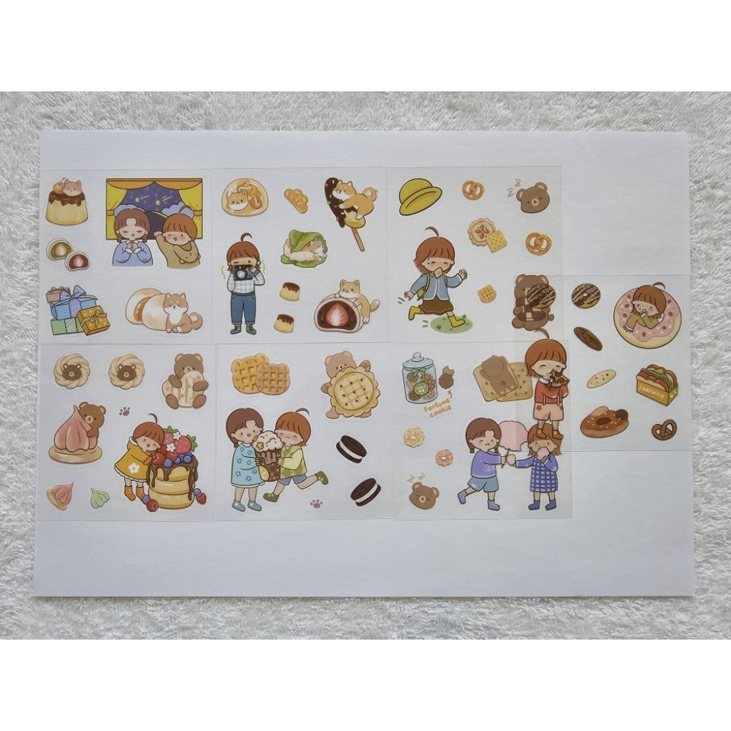 

(Baca Deskripsi) Kawaii Girl Dessert Transparent Deco Sticker
