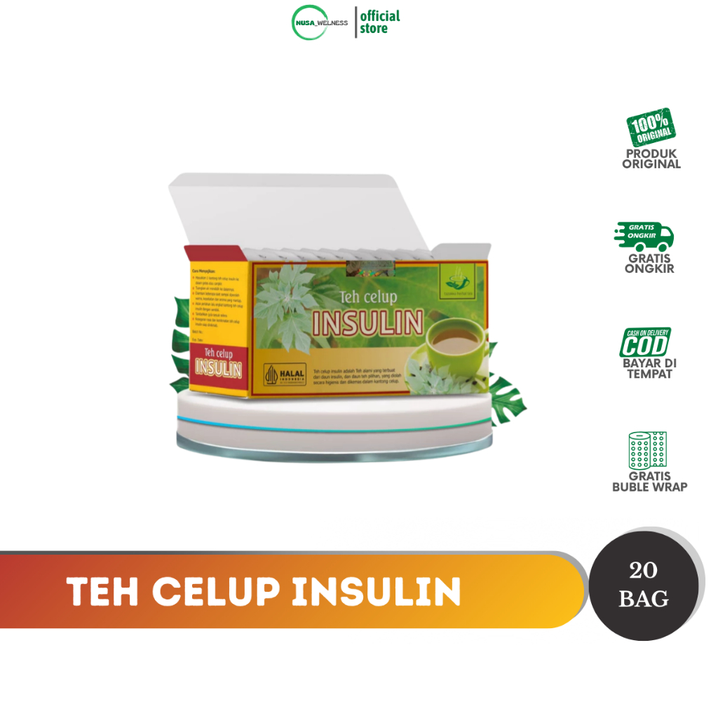 

TEH DAUN INSULIN TAZAKKA - teh herbal untuk diabetes | bantu kontrol kadar gula darah | minuman sehat harian | original 100% | bisa COD
