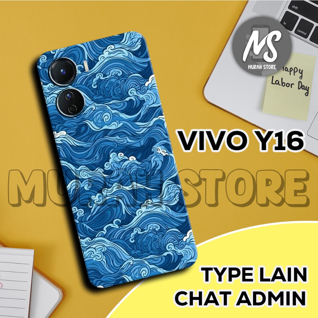 Softcase Karet VIVO Y16/MS52/Motif AWAN/Case VIVO Y16/Silikon VIVO Y16