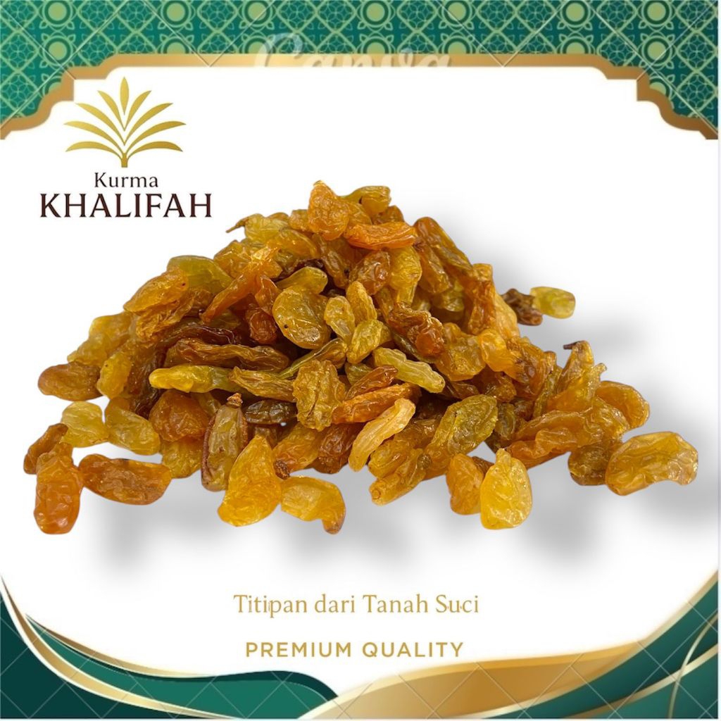 

Kismis Golden Raisin Asam Manis 1 Kg | Kismis Golden Raisin | Kismis Oleh Oleh Haji Umrah Cemilan Food