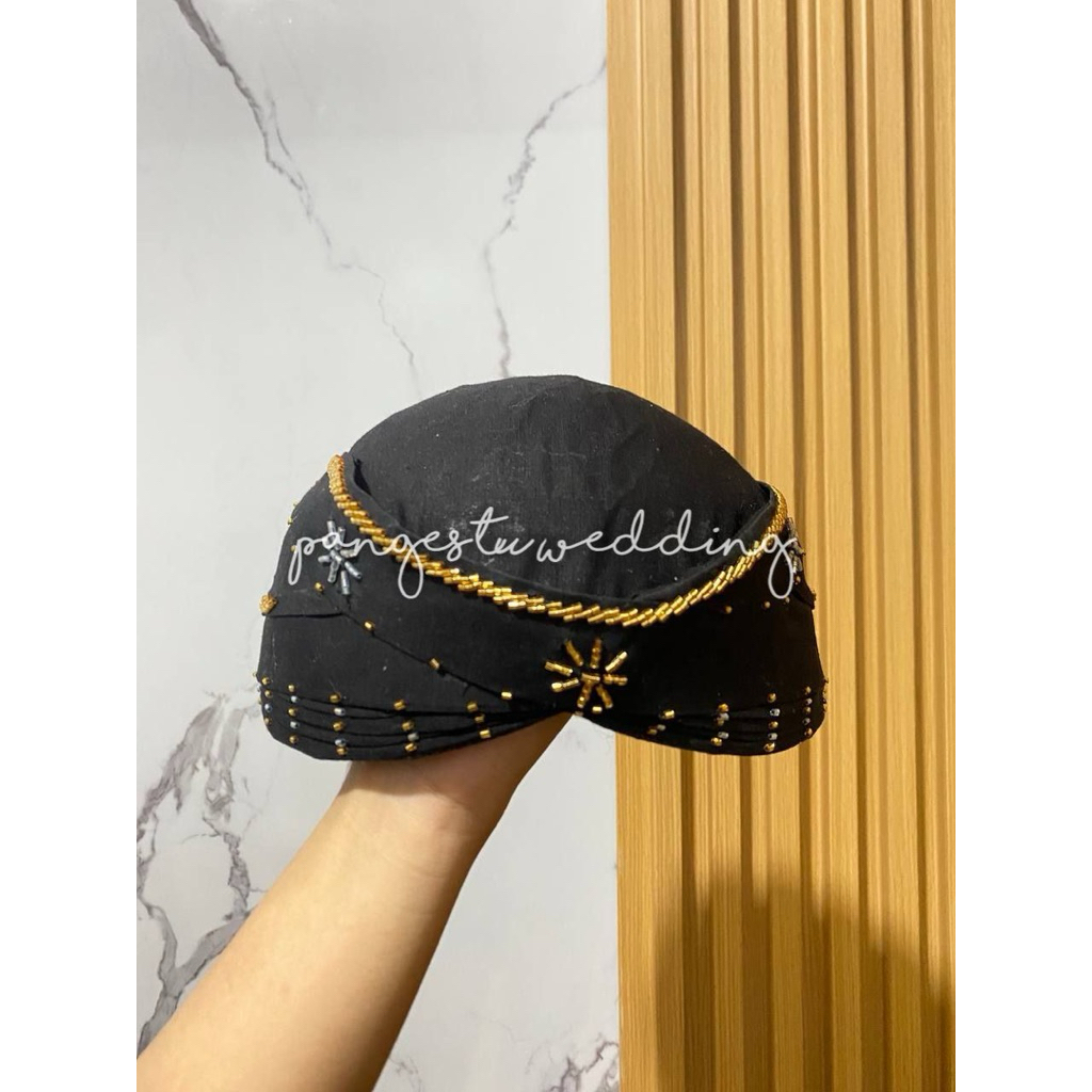 BLANGKON SOLO PAYET/BLANGKON PENGANTIN (Hitam)