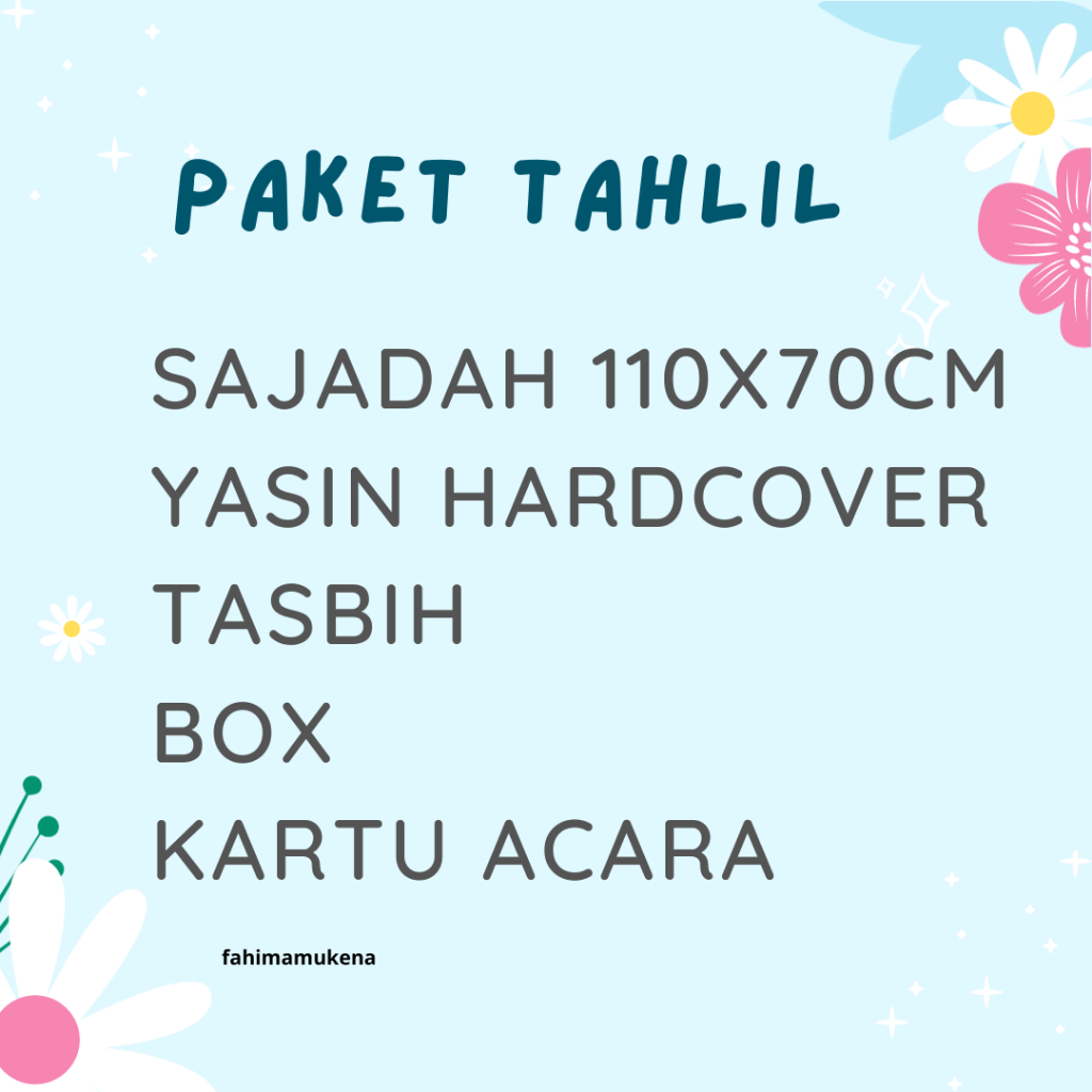 Moonmarket Souvenir Pengajian Tahlil 40 Hari 1000Hari 100 Hari Orang Meninggal - Sajadah Turkey