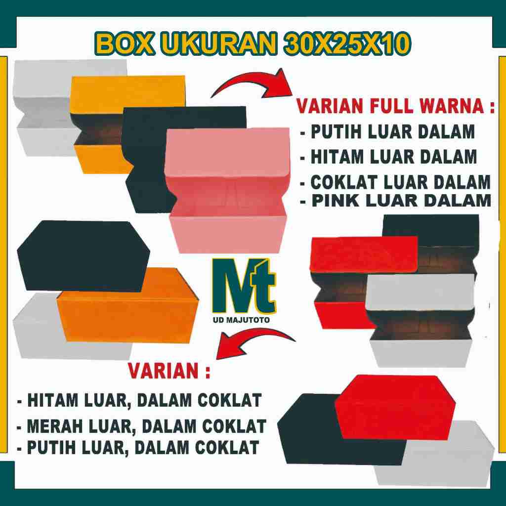 

Box 30x25x10 Cm / Box Lipat Depan / Box Hampers / Kardus Polos