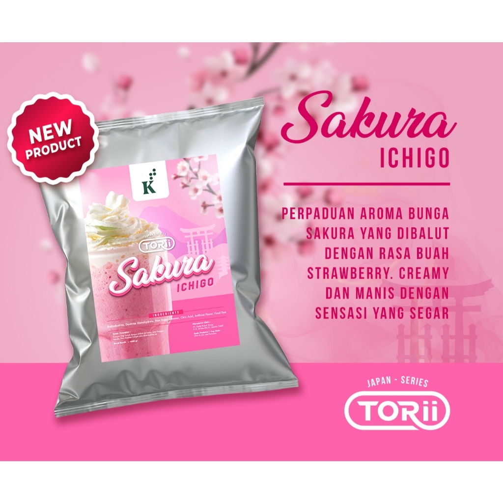 

TORII Sakura Ichigo 1 kg Powder Drink - Kedai Bubuk Javaland