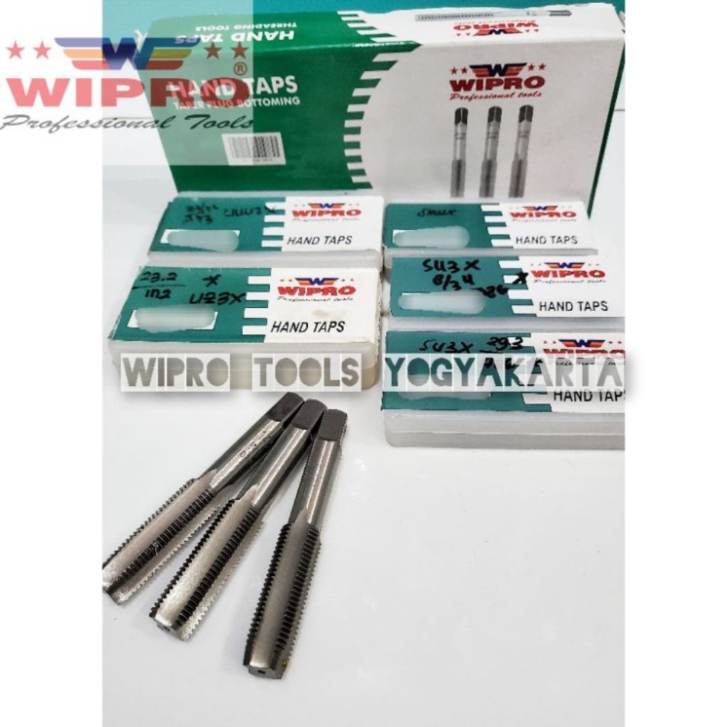 Wipro Hand Tap / Mata Tap Pembuat Drat / Alat Tap Ulir Drat Baut M2x0.4 M3x0.5 M4x0.7 M5x0.8 M6x0.5 