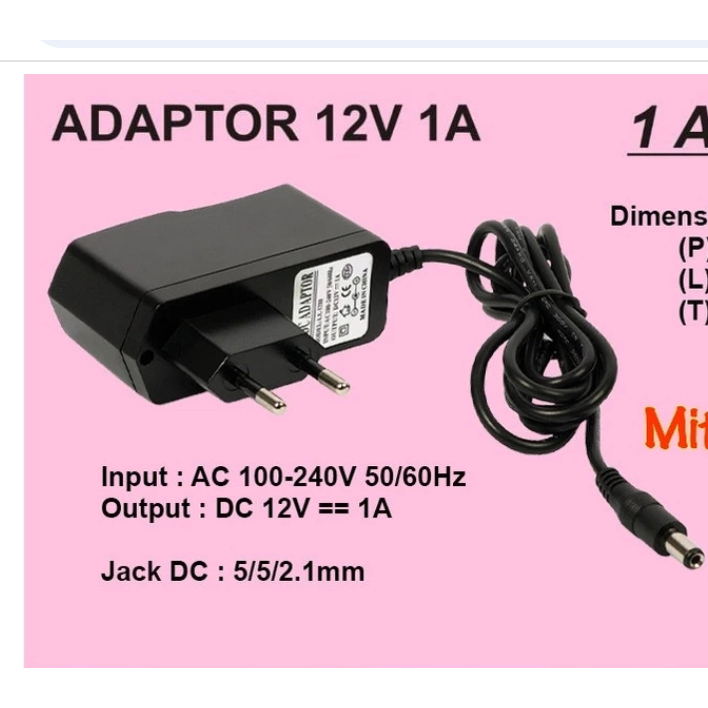 Adaptor 1A 12V / ADAPTOR CCTV LAMPU LED