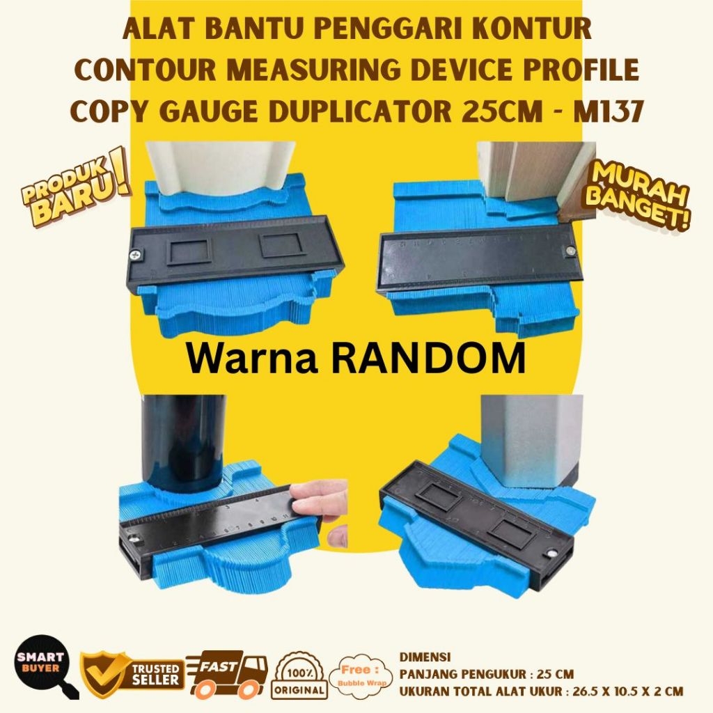 

Alat Bantu Penggaris Kontur Contour Measuring Device Profile Copy Gauge Duplicator 25cm M137