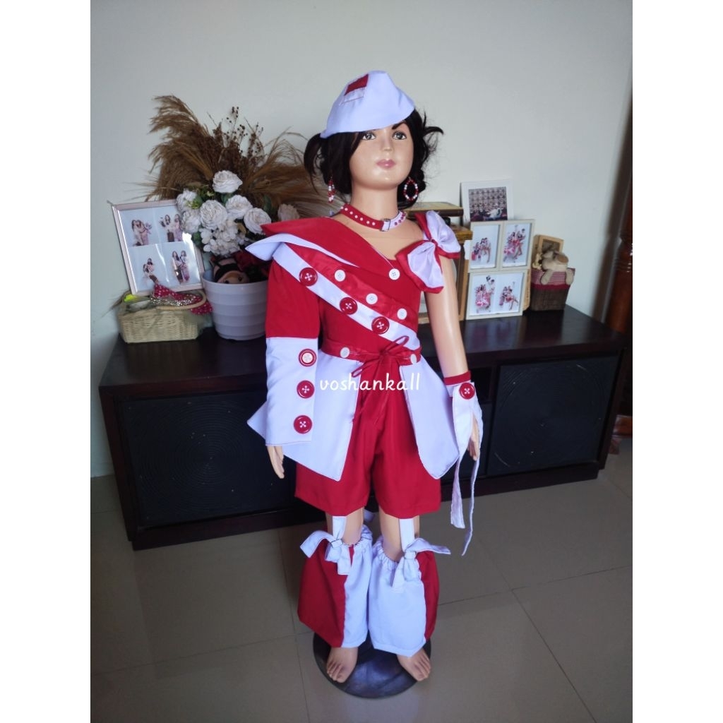 Kostum merah putih anak fashion show puspa