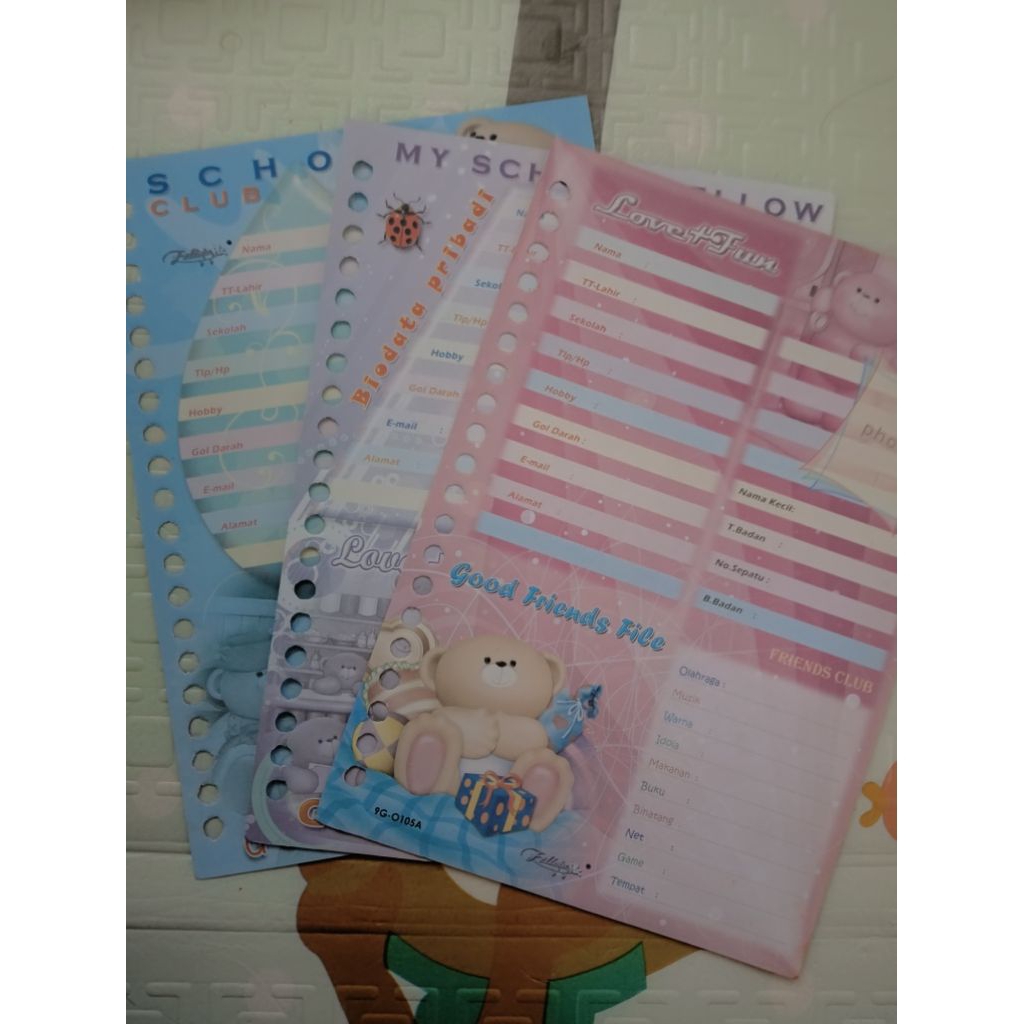 Kertas Binder Biodata Good Friends File By Felicia