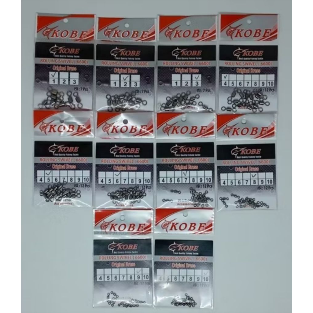 Kili kili pancing Rolling Swivel Kobe 6600 No 1-10