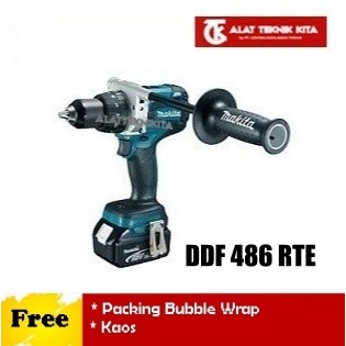 MAKITA DDF481RTE mesin bor tangan baterai DDF 486 RTE cordless drill