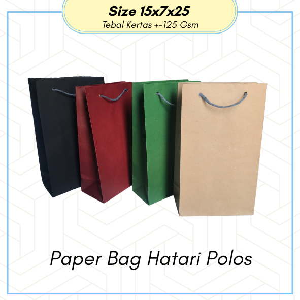 

PAPER BAG POLOS UKURAN 15x7x25 MURAH UNTUK WAFER TANGO & TEH PUCUK / TAS KADO / TAS KERTAS / GOODIE BAG/ PAPERBAG SOVENIR