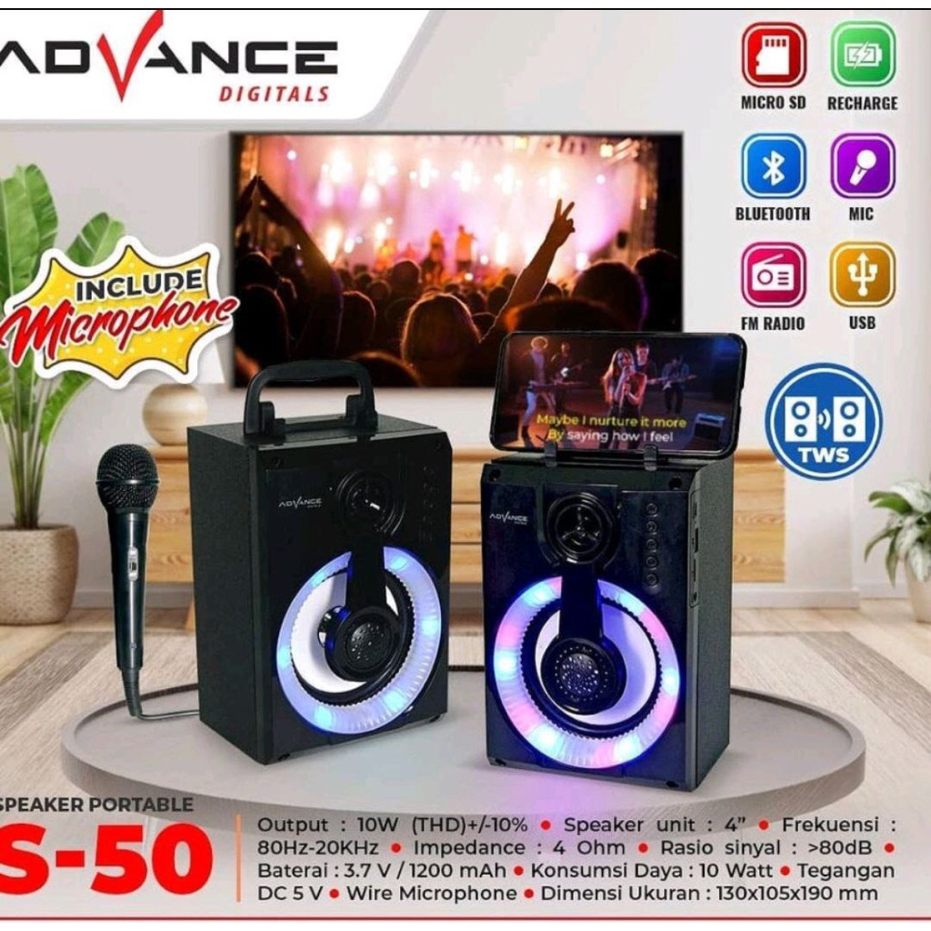 Speaker Advance S50/Speaker Portable Free Mic