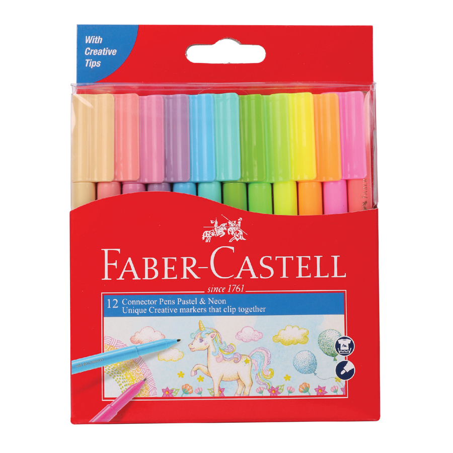 

Connector Pen Faber Castell Pastel Neon Pastel Isi 12 Warna