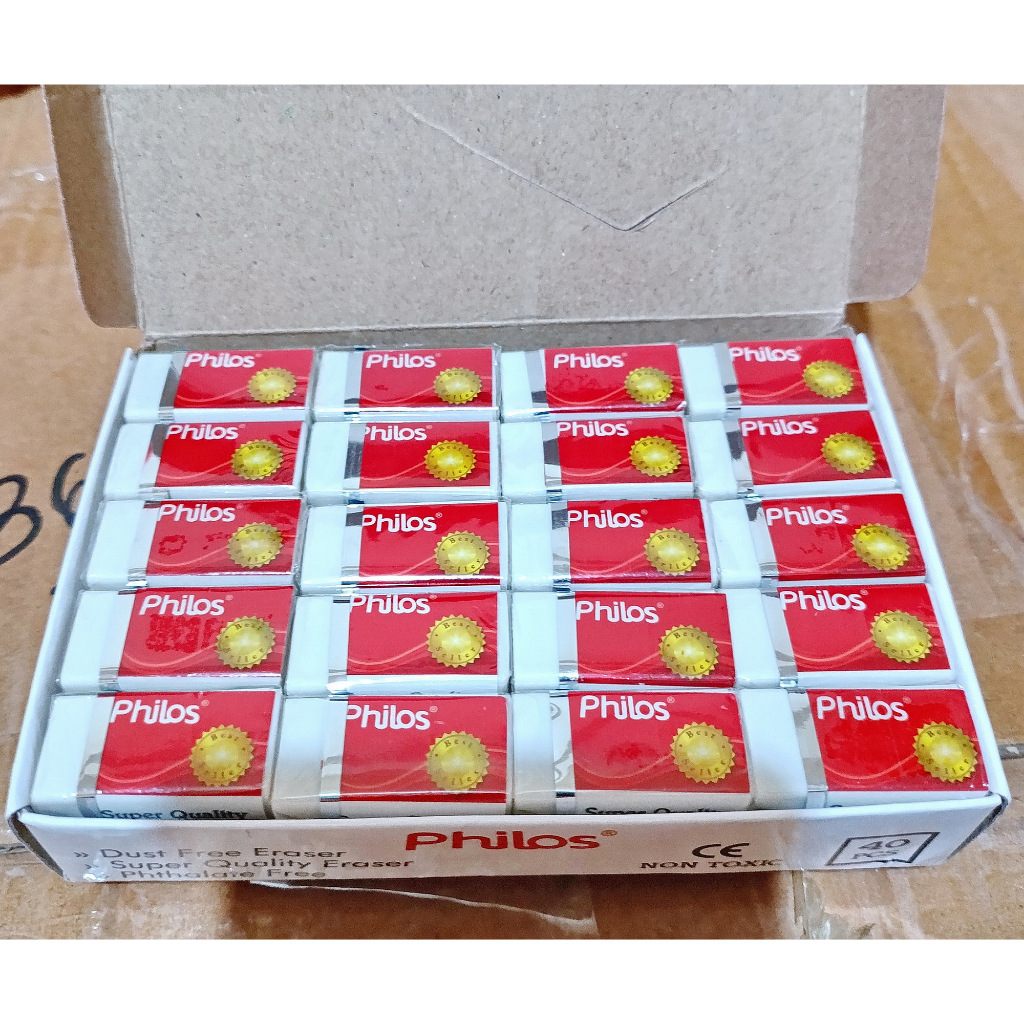 

( 6pcs ) Penghapus Pensil Philos Berkualitas / Philos Pencil Eraser Murah Kualitas Tinggi Bersih