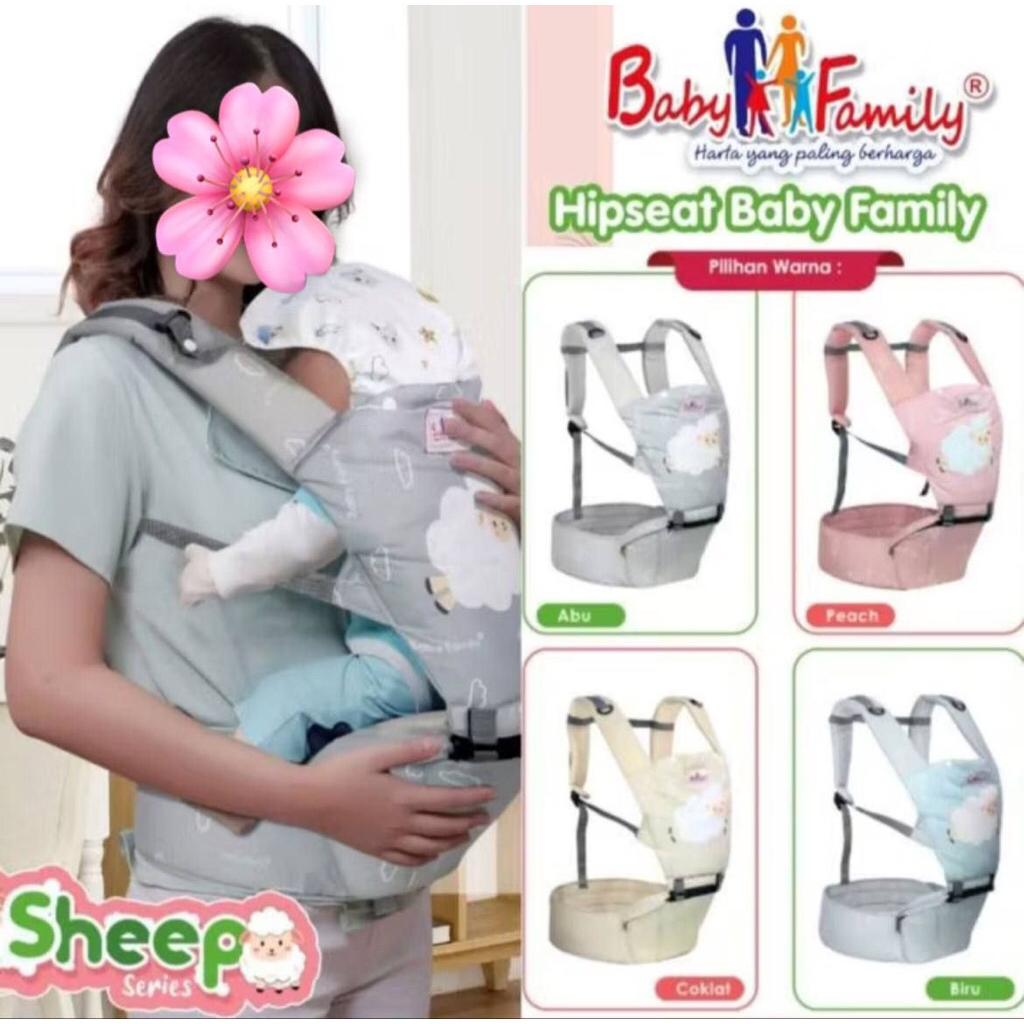 Hipseat family sheep/Hipseat Baby Family/Gendongan Anak/Gendongan Belakang/Baby Carrier