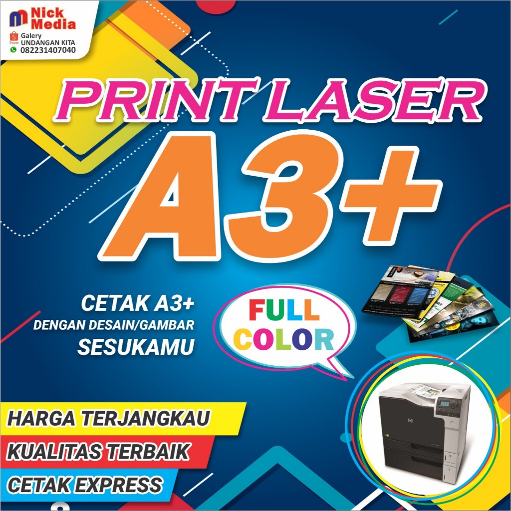 

CETAK A3+ BAHAN ARTPAPER, STICKER BONTAQ ( CHROMO ), HVS