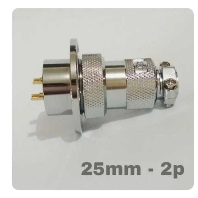 RG7768 aviation plug 2pin 25mm maojwei cb 2p 25mm gx25 by PCM LTC GLODOK