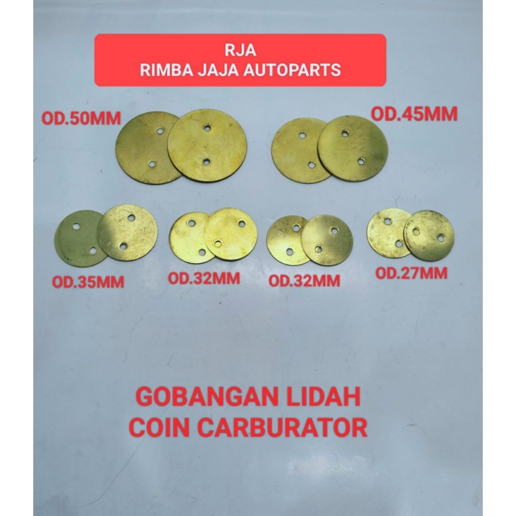 GOBANGAN LIDAH CARBURATOR COIN CARBURATOR GRAN MAX, AVANZA/XENIA(OD.50MM) FUTURA INJECTION/APV(OD.45