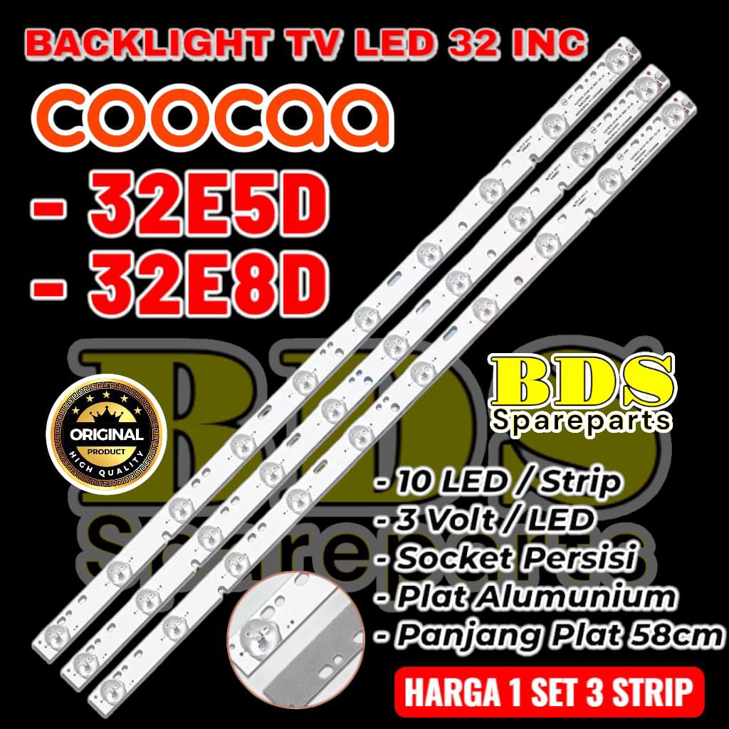 BACKLIGHT TV COOCAA 32 INC 32E8D 32E5D LAMPU BACKLIGHT COOCAA 32E8D 32E5D