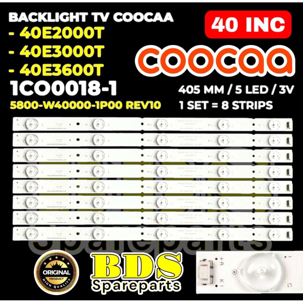 BACKLIGHT TV COOCAA 40 INC 40E3600T 40E2000T 40E3000T