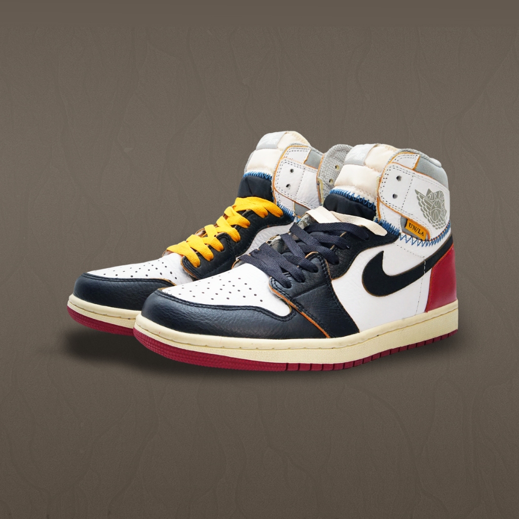 Sepatu Sneaker AJ 1 Retro High X Union Los Angeles Black Toe