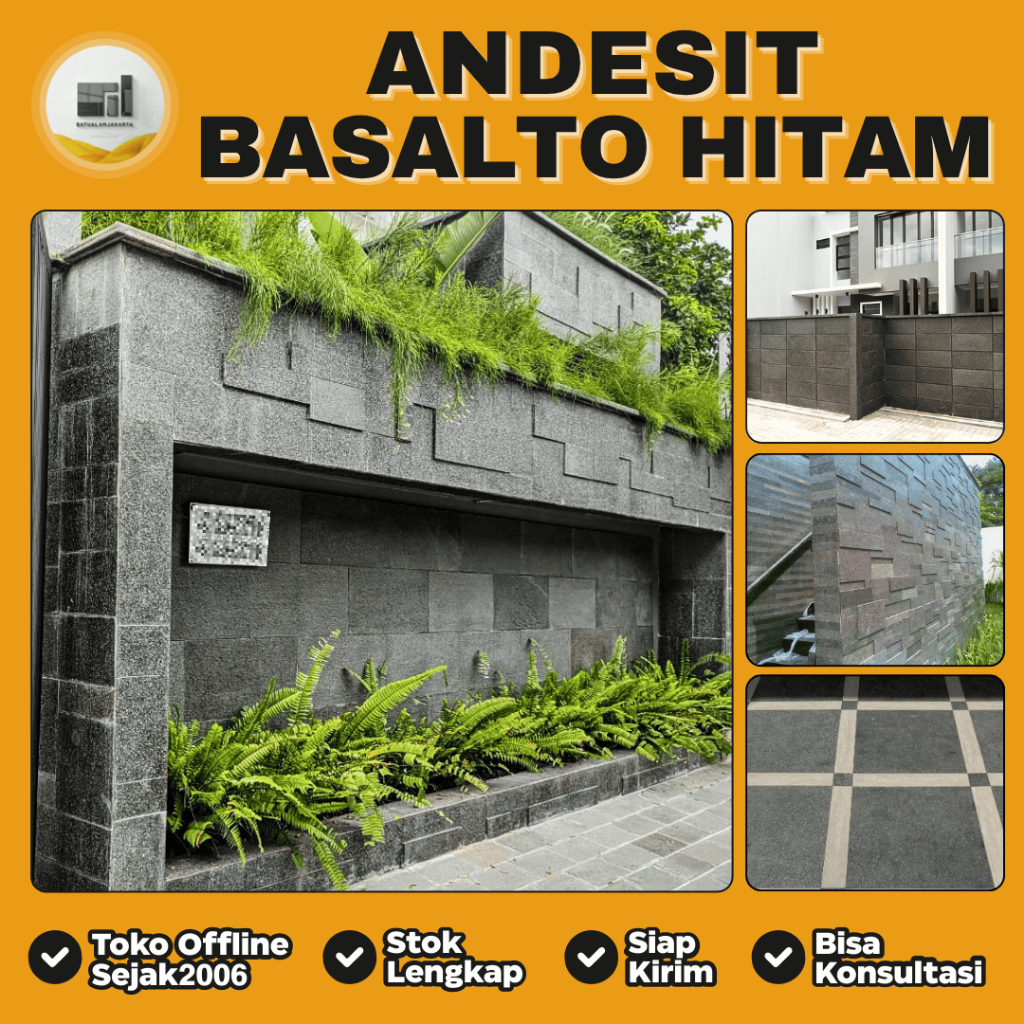 Batu Alam Basalto Dark Grey Cocok Untuk Dinding & Lantai | Batu Alam Jakarta