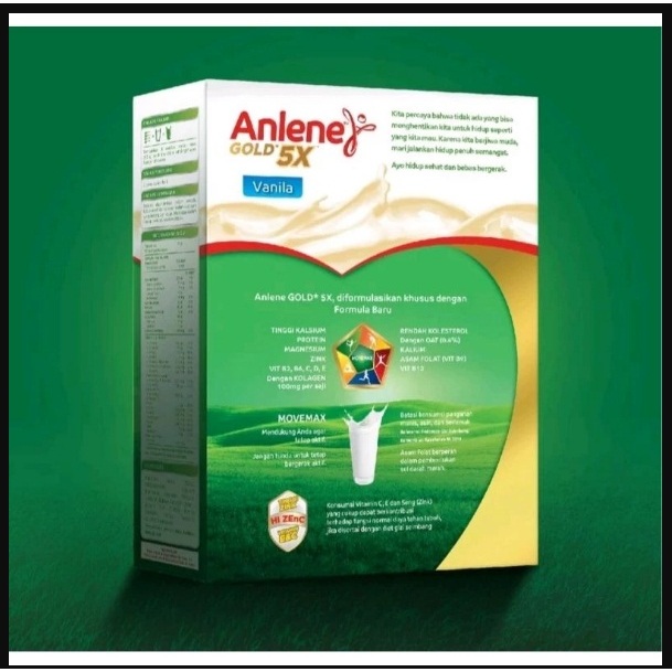 

Anlene gold 5x susu bubuk dewasa coklat & vanila 850gr kemasan terJUMBO