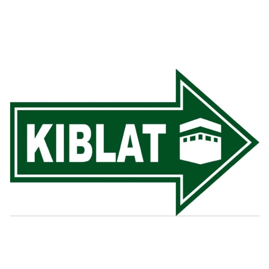 

STIKER ARAH KIBLAT KANAN 10x15 CM STICKER WATERPROOF QIBLA