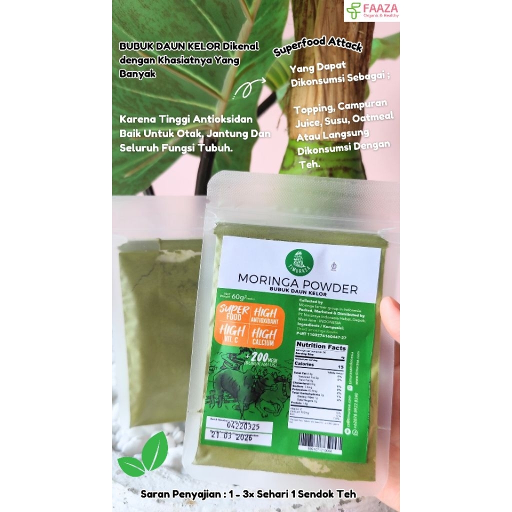 

Bubuk Daun Kelor / Moringa Powder Timurasa - 60gr