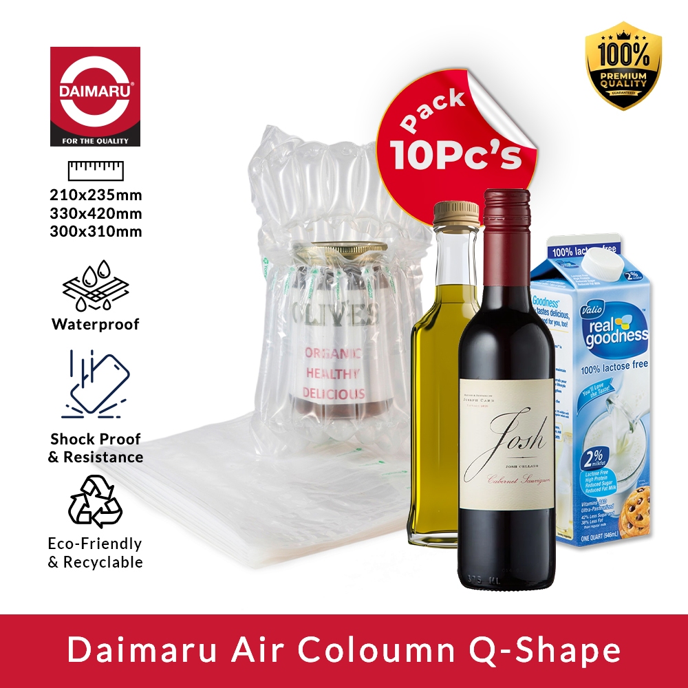 

Daimaru QShape Column Bag - Kemasan Bubble Wrap Berkualitas Tinggi Tahan Air & Tahan Guncangan untuk Barang Pecah Belah